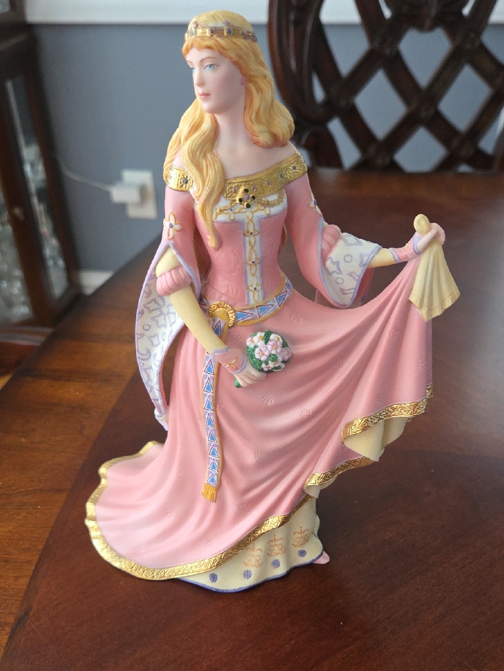 Lenox Pink and Gold Regency Lady Porcelain Figurine